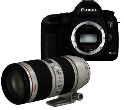 Canon EOS 5D Mark III DSLR Camera with EF 70-200 mm f/2.8L II USM IS Telephoto Zoom Lens Canon EOS 5D Mark III DSLR Camera with EF 70-200 mm f/2.8L II USM IS Telephoto Zoom Lens